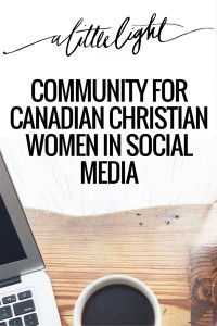 community for canadian christian women in social media